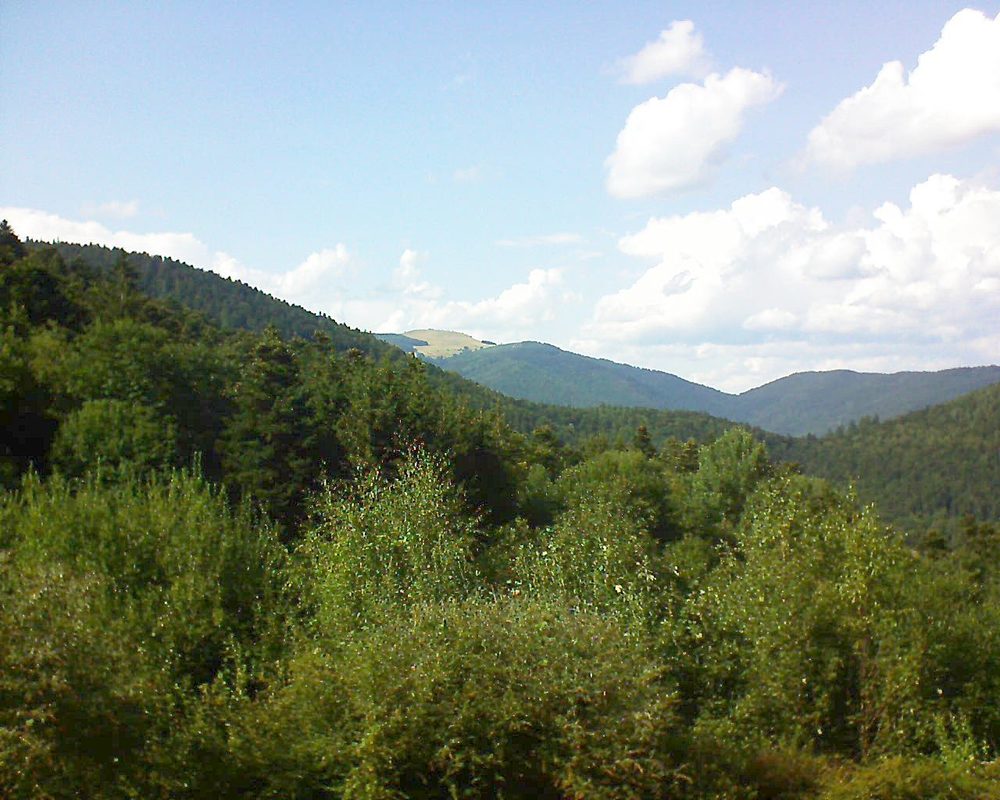 Le petit ballon vu depuis le Domaine Langmatt à Murbach le 23.08.2018 à 16:45 Le petit ballon (Alsace, Vosges) le 23.08.2018 à 16:45