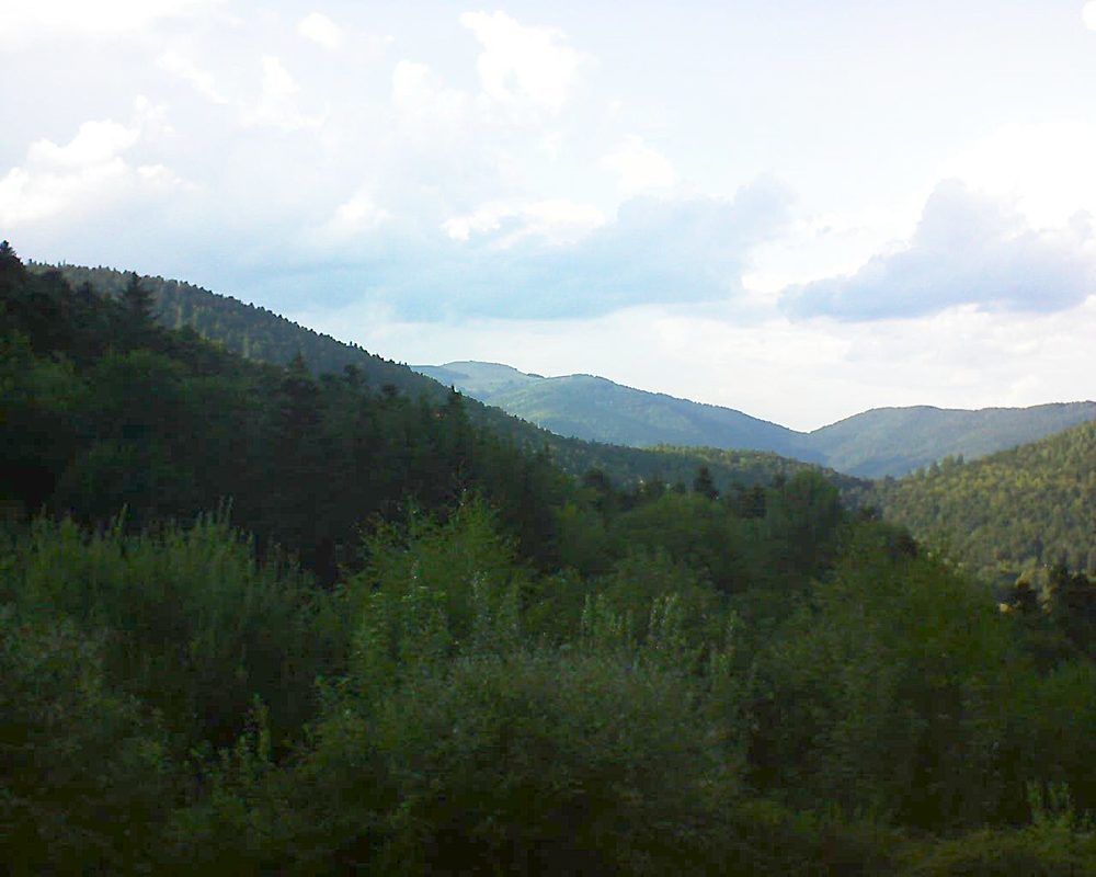 Le petit ballon vu depuis le Domaine Langmatt à Murbach le 23.08.2018 à 18:30 Le petit ballon (Alsace, Vosges) le 23.08.2018 à 18:30