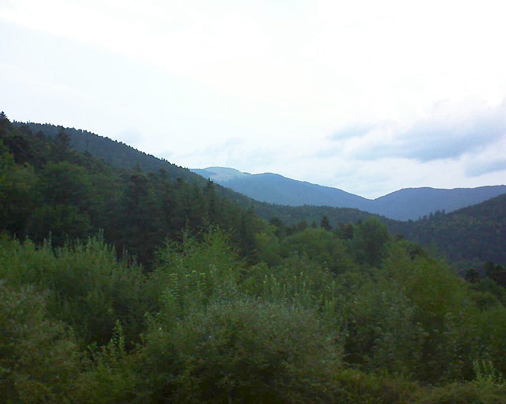 Le petit ballon vu depuis le Domaine Langmatt à Murbach le 24.08.2018 à 07:00 Le petit ballon (Alsace, Vosges) le 24.08.2018 à 07:00