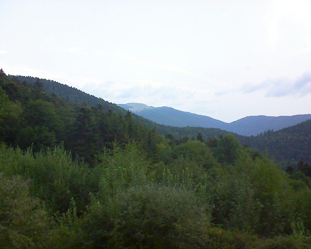 Le petit ballon vu depuis le Domaine Langmatt à Murbach le 24.08.2018 à 07:30 Le petit ballon (Alsace, Vosges) le 24.08.2018 à 07:30