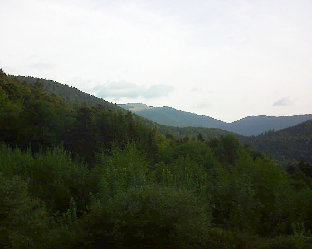 Le petit ballon vu depuis le Domaine Langmatt à Murbach le 24.08.2018 à 08:15 Le petit ballon (Alsace, Vosges) le 24.08.2018 à 08:15