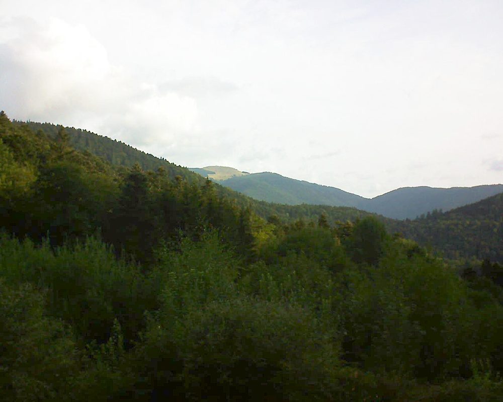Le petit ballon vu depuis le Domaine Langmatt à Murbach le 24.08.2018 à 08:30 Le petit ballon (Alsace, Vosges) le 24.08.2018 à 08:30