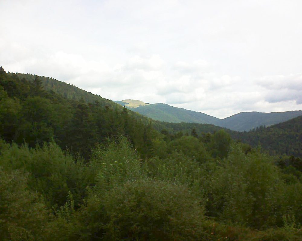 Le petit ballon vu depuis le Domaine Langmatt à Murbach le 24.08.2018 à 09:00 Le petit ballon (Alsace, Vosges) le 24.08.2018 à 09:00