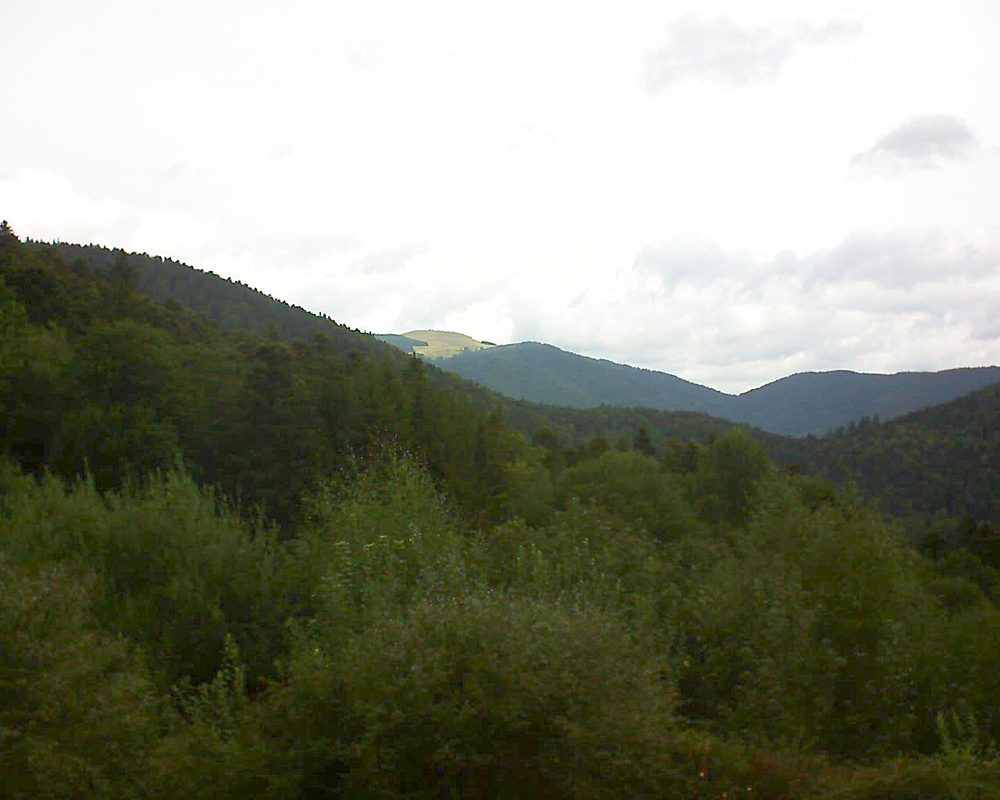 Le petit ballon vu depuis le Domaine Langmatt à Murbach le 24.08.2018 à 09:30 Le petit ballon (Alsace, Vosges) le 24.08.2018 à 09:30