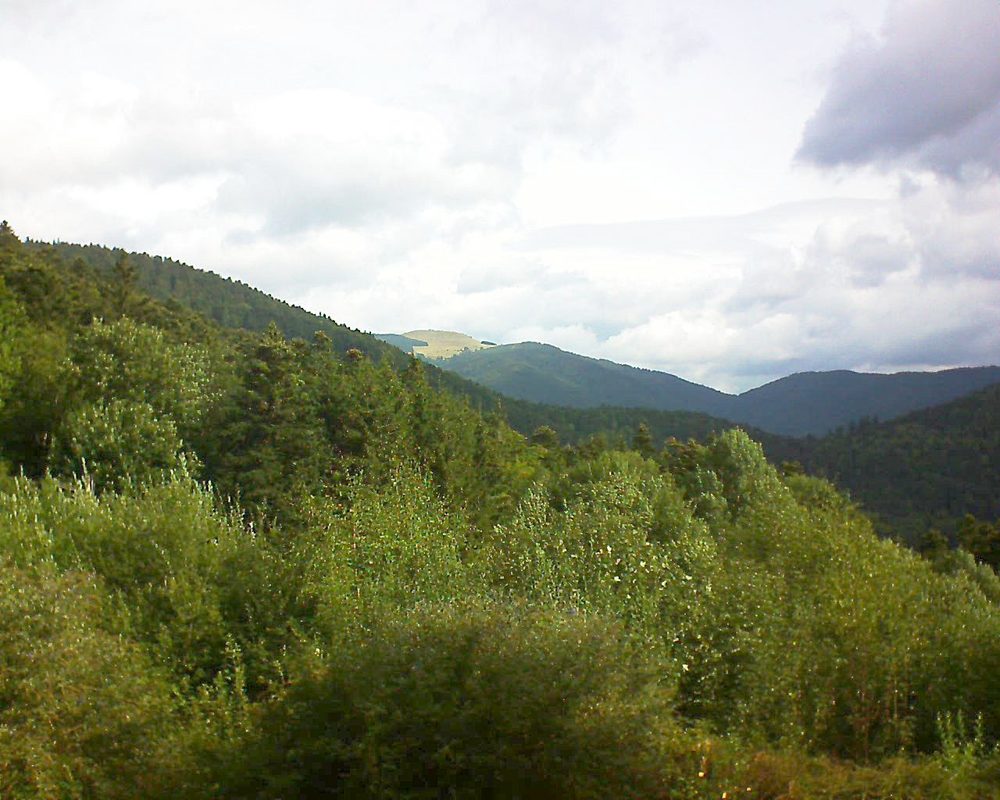 Le petit ballon vu depuis le Domaine Langmatt à Murbach le 24.08.2018 à 10:15 Le petit ballon (Alsace, Vosges) le 24.08.2018 à 10:15