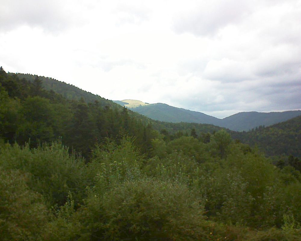 Le petit ballon vu depuis le Domaine Langmatt à Murbach le 24.08.2018 à 11:30 Le petit ballon (Alsace, Vosges) le 24.08.2018 à 11:30
