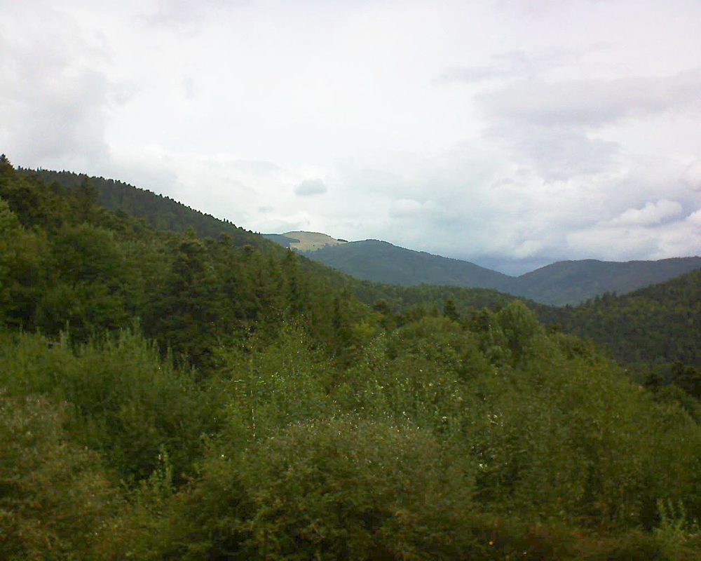 Le petit ballon vu depuis le Domaine Langmatt à Murbach le 24.08.2018 à 11:45 Le petit ballon (Alsace, Vosges) le 24.08.2018 à 11:45
