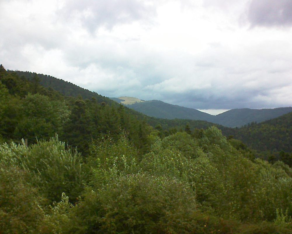 Le petit ballon vu depuis le Domaine Langmatt à Murbach le 24.08.2018 à 12:00 Le petit ballon (Alsace, Vosges) le 24.08.2018 à 12:00