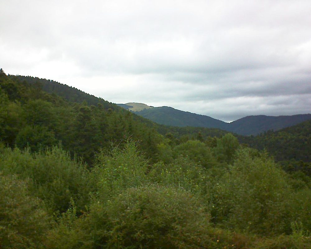 Le petit ballon vu depuis le Domaine Langmatt à Murbach le 24.08.2018 à 14:30 Le petit ballon (Alsace, Vosges) le 24.08.2018 à 14:30