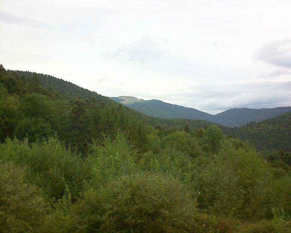 Le petit ballon vu depuis le Domaine Langmatt à Murbach le 24.08.2018 à 15:45 Le petit ballon (Alsace, Vosges) le 24.08.2018 à 15:45