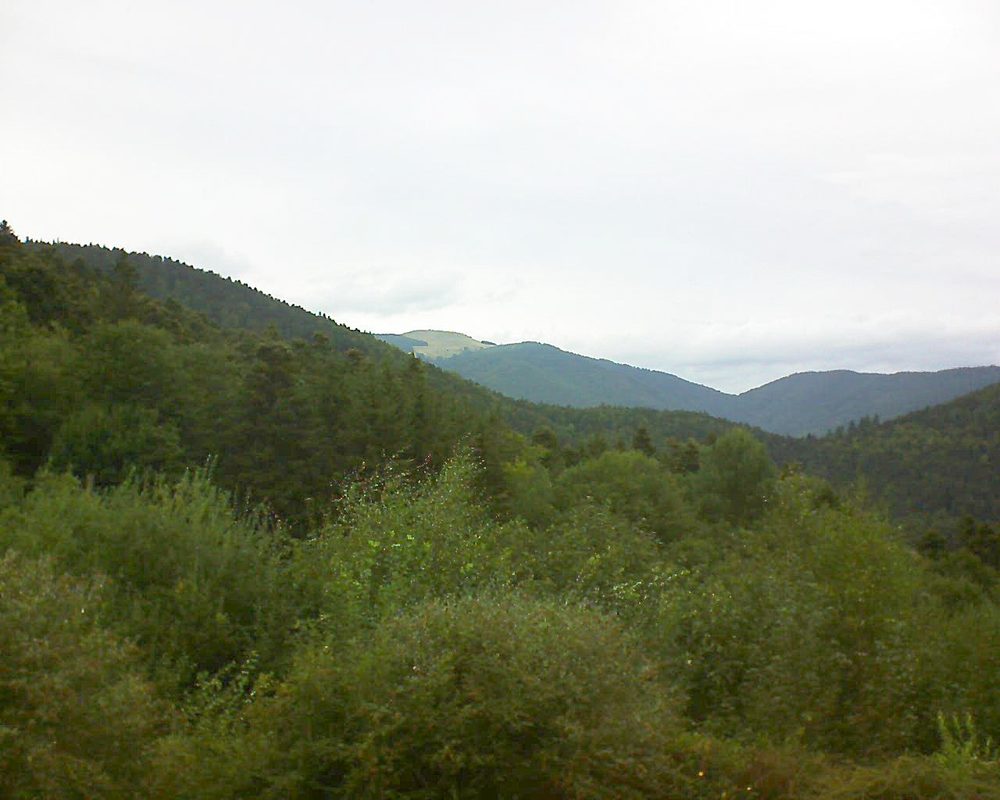 Le petit ballon vu depuis le Domaine Langmatt à Murbach le 24.08.2018 à 16:00 Le petit ballon (Alsace, Vosges) le 24.08.2018 à 16:00