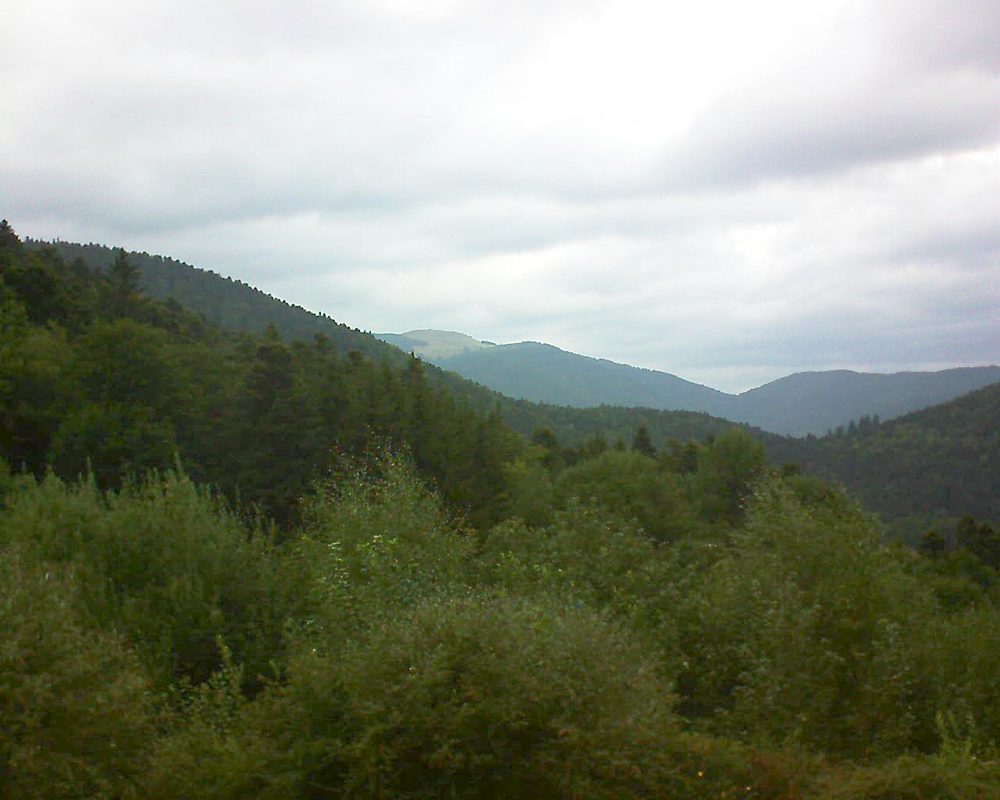 Le petit ballon vu depuis le Domaine Langmatt à Murbach le 24.08.2018 à 16:45 Le petit ballon (Alsace, Vosges) le 24.08.2018 à 16:45