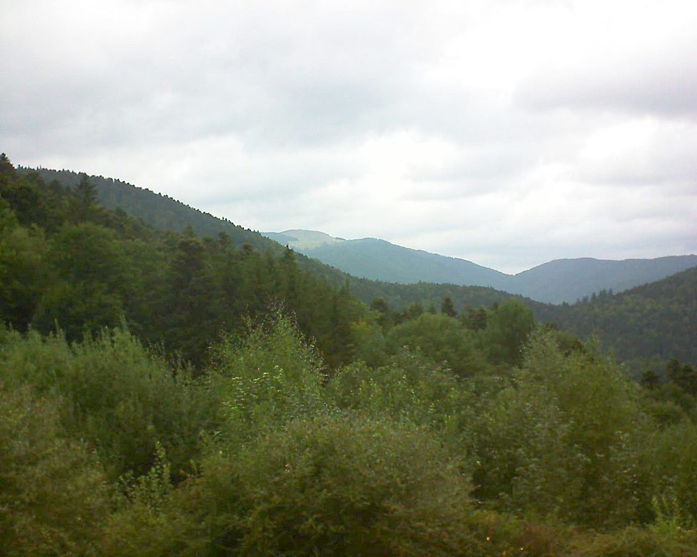 Le petit ballon vu depuis le Domaine Langmatt à Murbach le 24.08.2018 à 17:00 Le petit ballon (Alsace, Vosges) le 24.08.2018 à 17:00