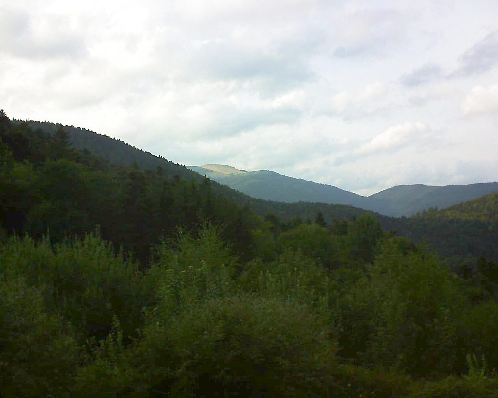 Le petit ballon vu depuis le Domaine Langmatt à Murbach le 24.08.2018 à 19:00 Le petit ballon (Alsace, Vosges) le 24.08.2018 à 19:00