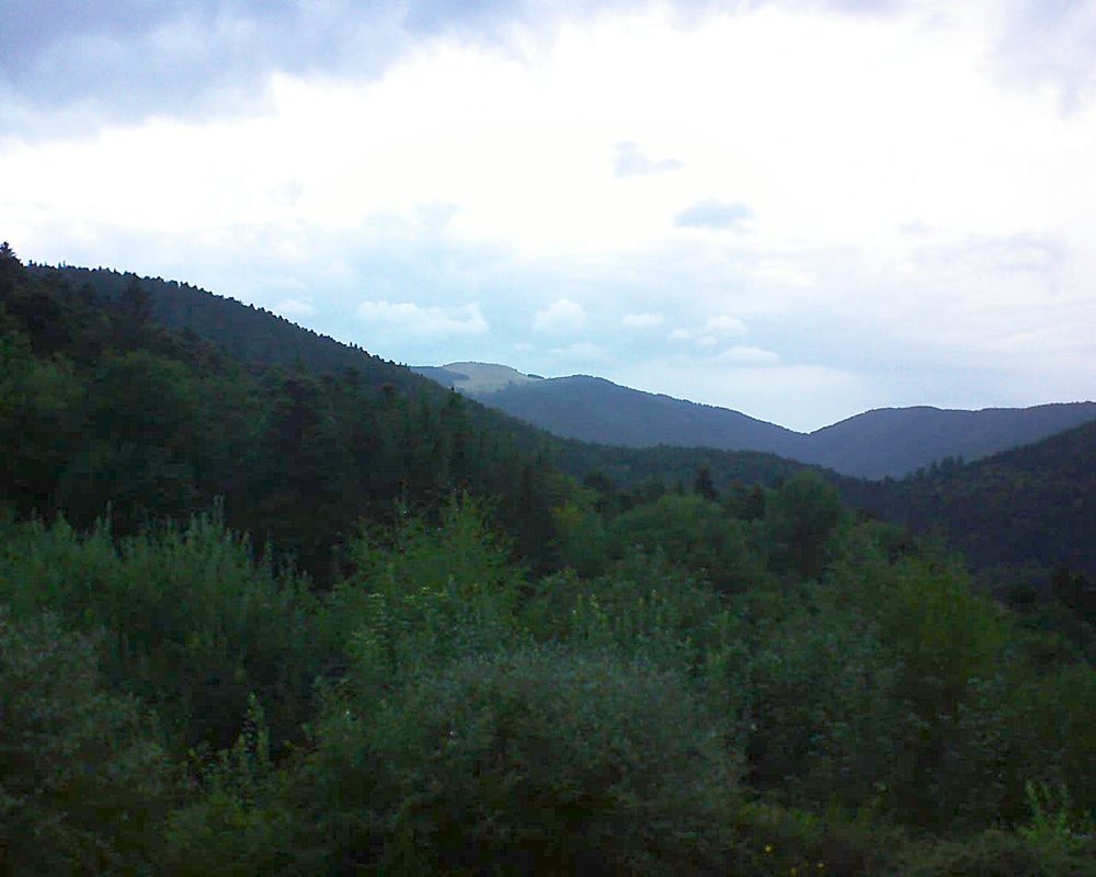 Le petit ballon vu depuis le Domaine Langmatt à Murbach le 25.08.2018 à 07:15 Le petit ballon (Alsace, Vosges) le 25.08.2018 à 07:15
