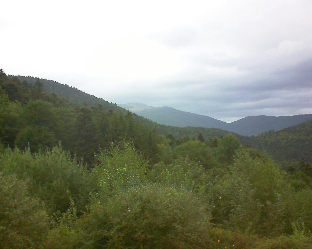 Le petit ballon vu depuis le Domaine Langmatt à Murbach le 25.08.2018 à 09:30 Le petit ballon (Alsace, Vosges) le 25.08.2018 à 09:30