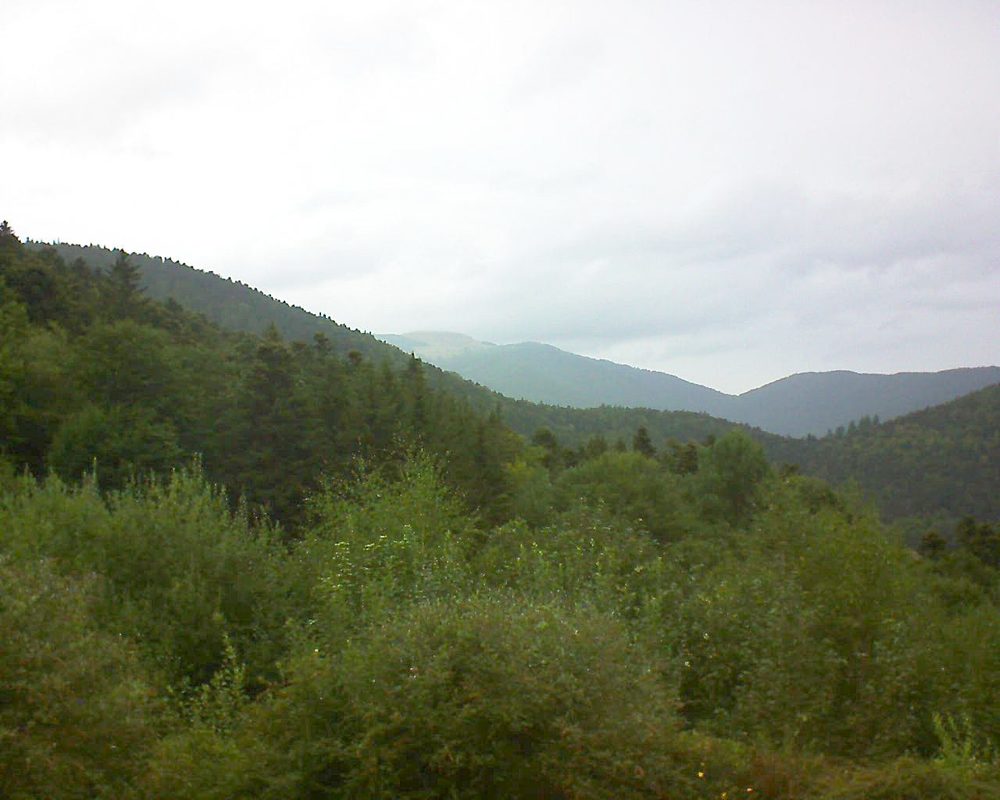 Le petit ballon vu depuis le Domaine Langmatt à Murbach le 25.08.2018 à 10:00 Le petit ballon (Alsace, Vosges) le 25.08.2018 à 10:00