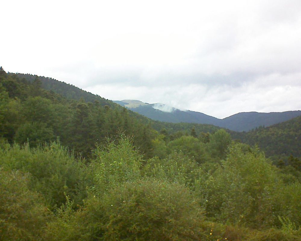 Le petit ballon vu depuis le Domaine Langmatt à Murbach le 25.08.2018 à 13:00 Le petit ballon (Alsace, Vosges) le 25.08.2018 à 13:00