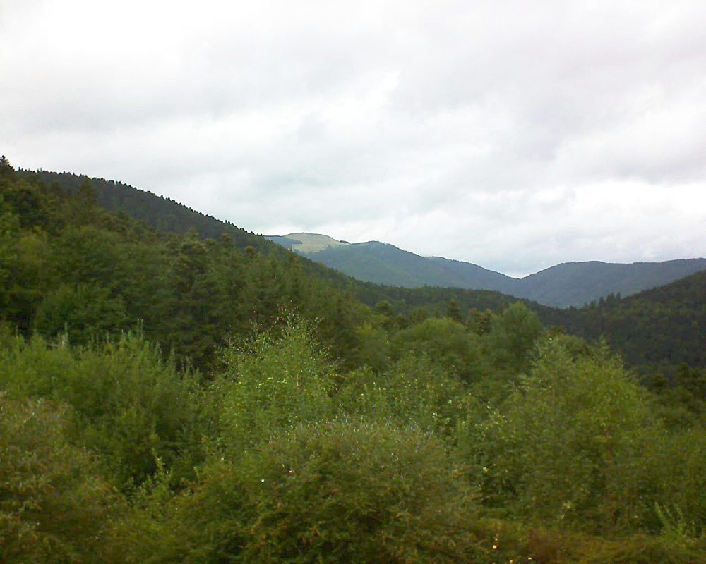Le petit ballon vu depuis le Domaine Langmatt à Murbach le 25.08.2018 à 13:15 Le petit ballon (Alsace, Vosges) le 25.08.2018 à 13:15