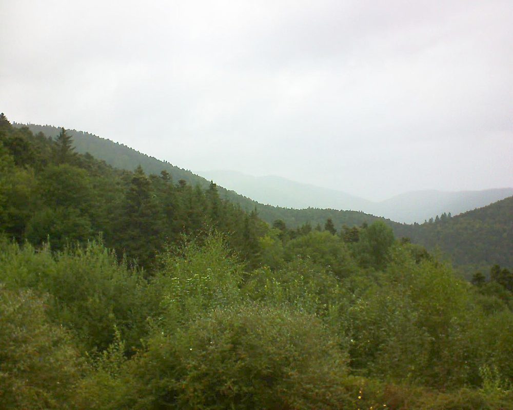 Le petit ballon vu depuis le Domaine Langmatt à Murbach le 25.08.2018 à 14:00 Le petit ballon (Alsace, Vosges) le 25.08.2018 à 14:00