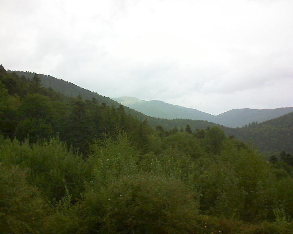Le petit ballon vu depuis le Domaine Langmatt à Murbach le 25.08.2018 à 14:15 Le petit ballon (Alsace, Vosges) le 25.08.2018 à 14:15