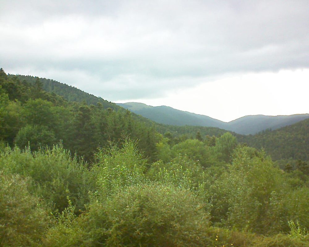 Le petit ballon vu depuis le Domaine Langmatt à Murbach le 25.08.2018 à 17:00 Le petit ballon (Alsace, Vosges) le 25.08.2018 à 17:00