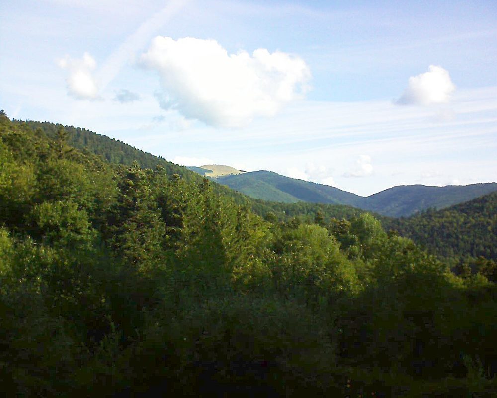 Le petit ballon vu depuis le Domaine Langmatt à Murbach le 26.08.2018 à 09:15 Le petit ballon (Alsace, Vosges) le 26.08.2018 à 09:15