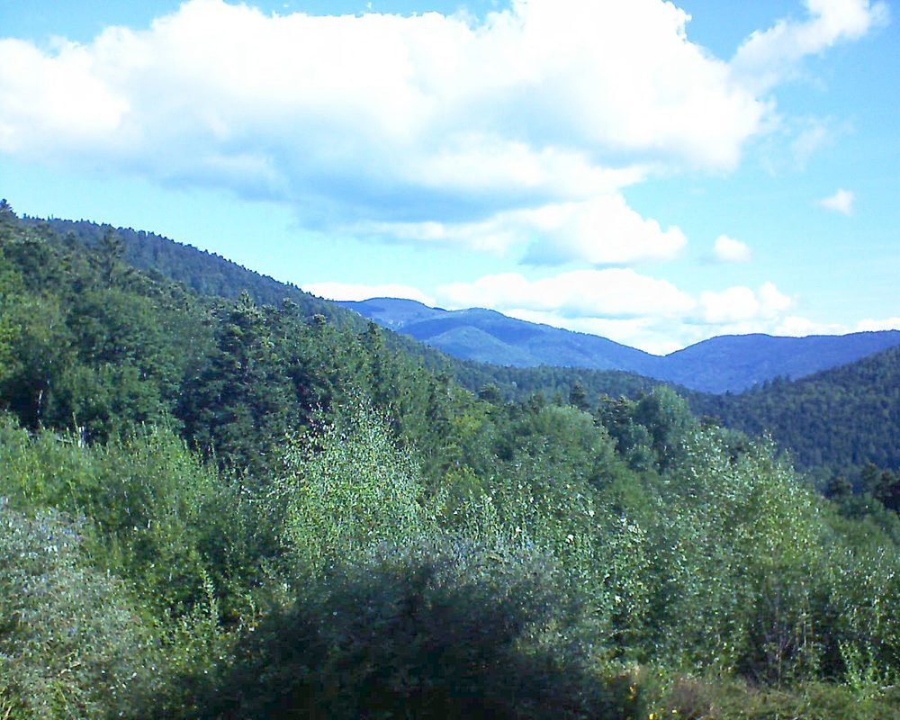 Le petit ballon vu depuis le Domaine Langmatt à Murbach le 26.08.2018 à 10:30 Le petit ballon (Alsace, Vosges) le 26.08.2018 à 10:30
