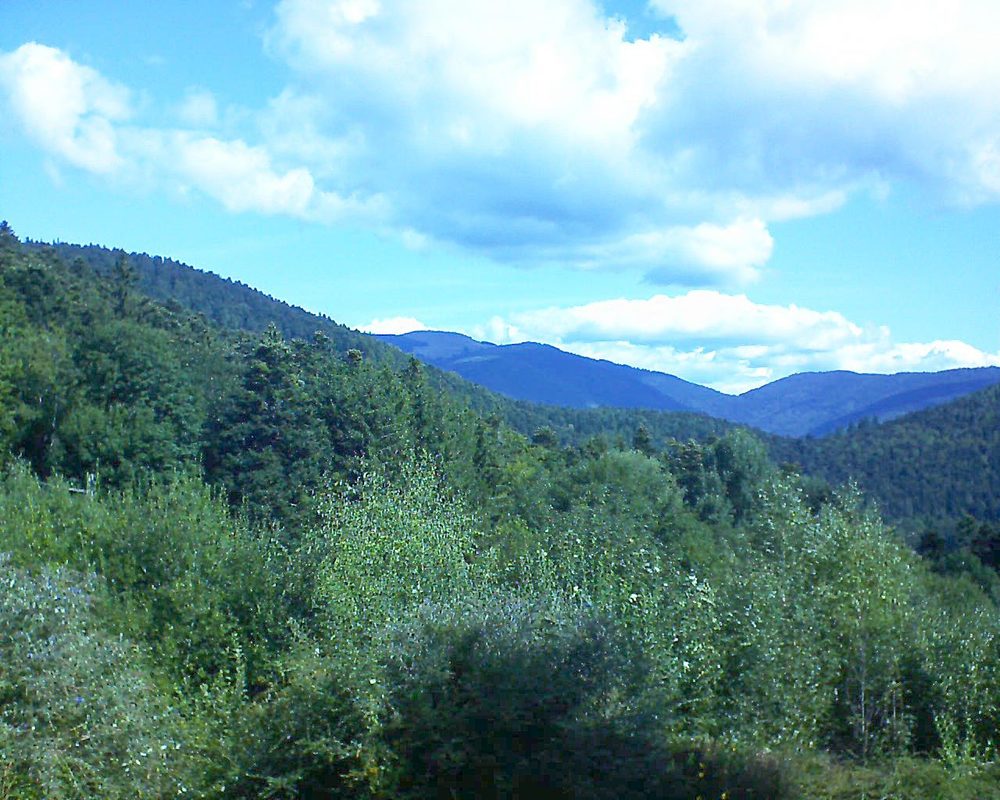 Le petit ballon vu depuis le Domaine Langmatt à Murbach le 26.08.2018 à 11:00 Le petit ballon (Alsace, Vosges) le 26.08.2018 à 11:00