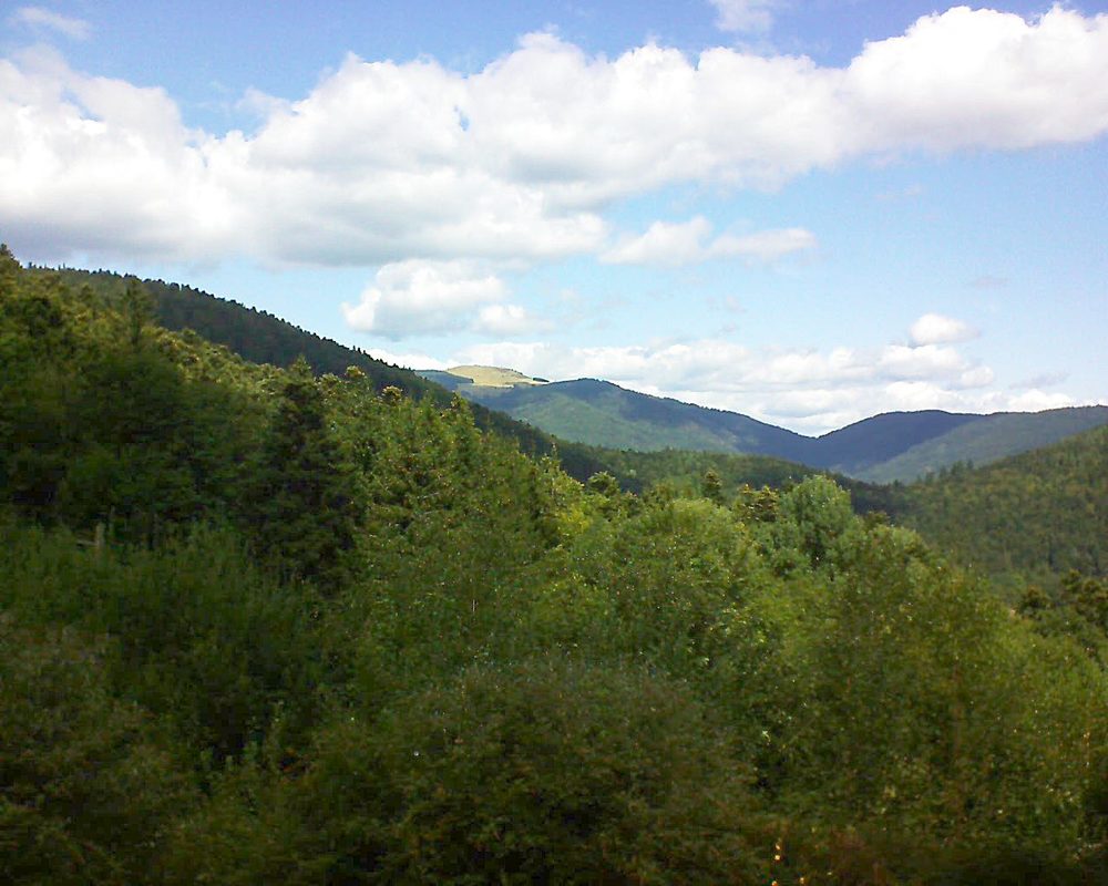 Le petit ballon vu depuis le Domaine Langmatt à Murbach le 26.08.2018 à 12:45 Le petit ballon (Alsace, Vosges) le 26.08.2018 à 12:45