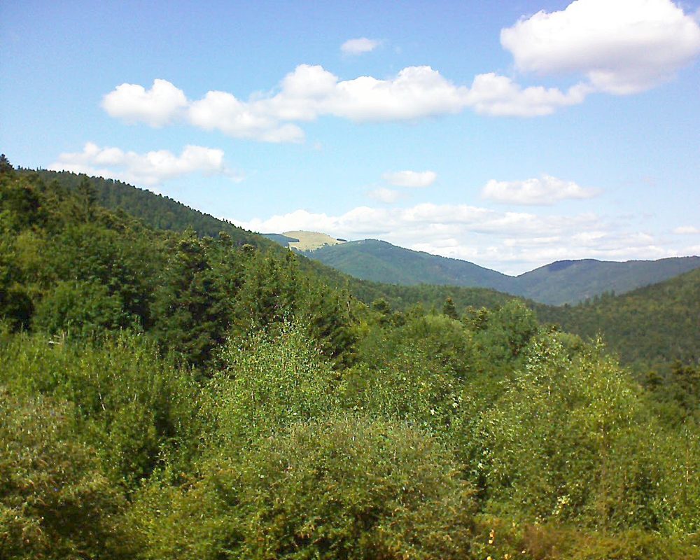 Le petit ballon vu depuis le Domaine Langmatt à Murbach le 26.08.2018 à 14:30 Le petit ballon (Alsace, Vosges) le 26.08.2018 à 14:30