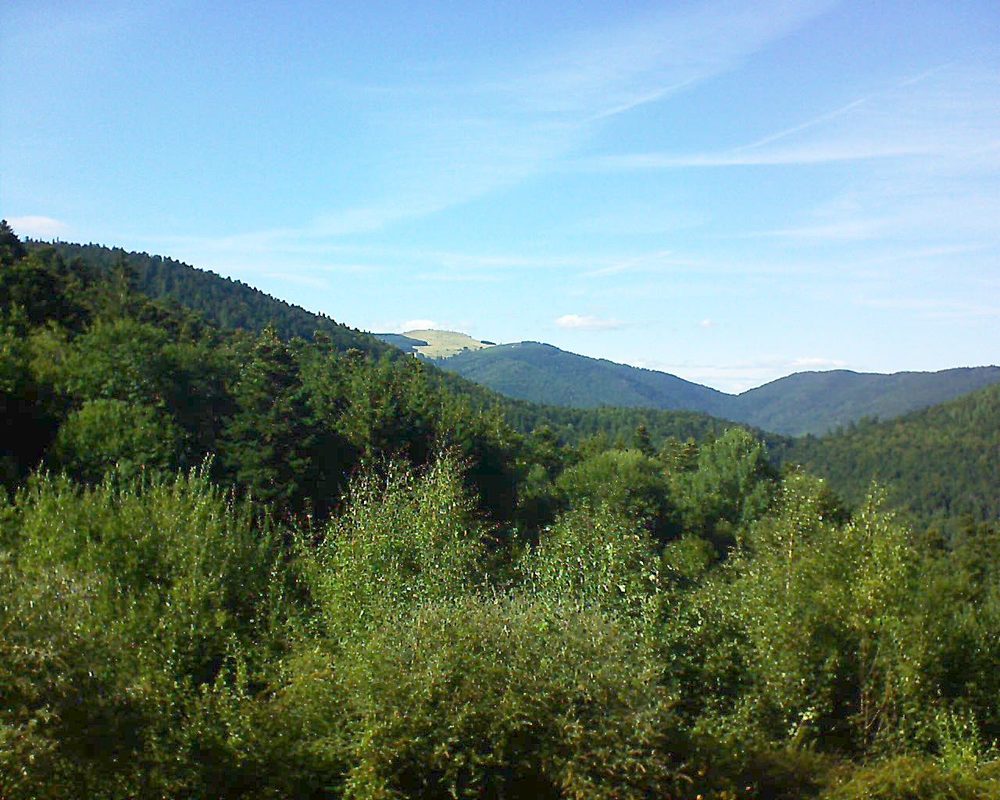 Le petit ballon vu depuis le Domaine Langmatt à Murbach le 26.08.2018 à 17:00 Le petit ballon (Alsace, Vosges) le 26.08.2018 à 17:00