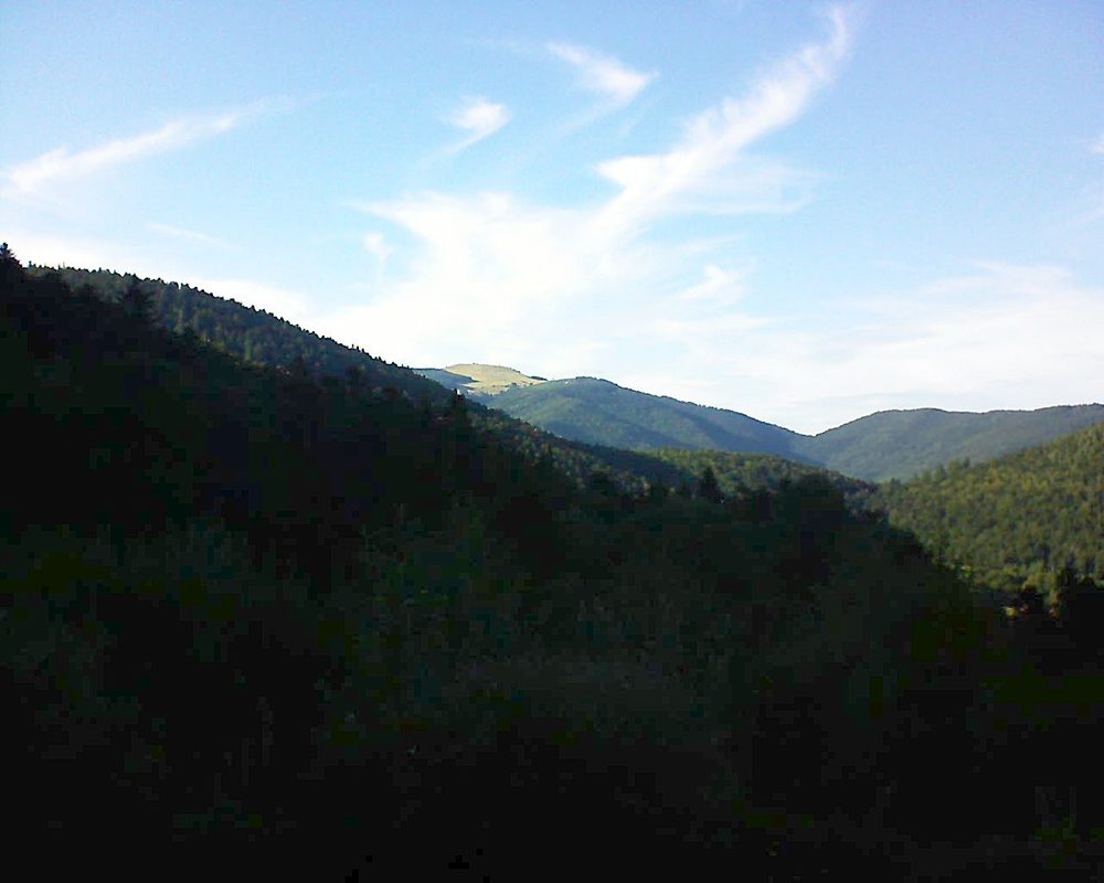 Le petit ballon vu depuis le Domaine Langmatt à Murbach le 26.08.2018 à 18:15 Le petit ballon (Alsace, Vosges) le 26.08.2018 à 18:15