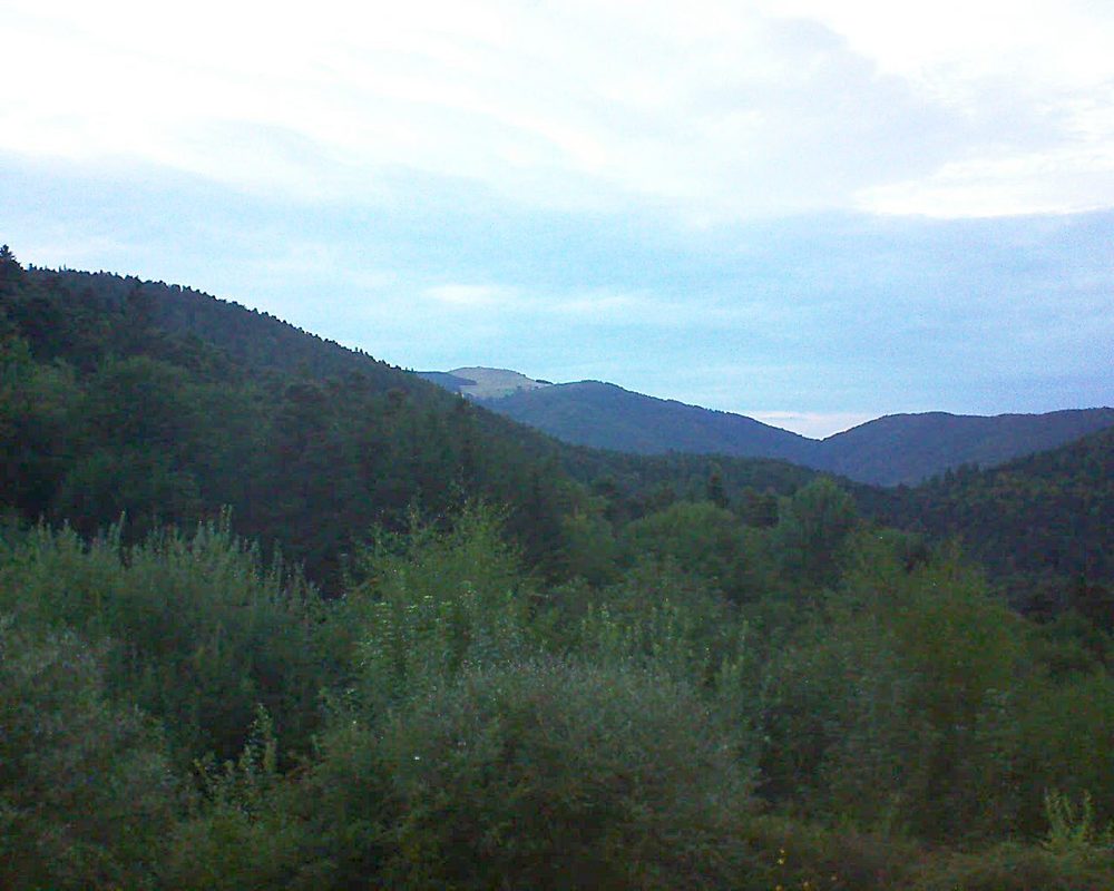 Le petit ballon vu depuis le Domaine Langmatt à Murbach le 26.08.2018 à 20:30 Le petit ballon (Alsace, Vosges) le 26.08.2018 à 20:30