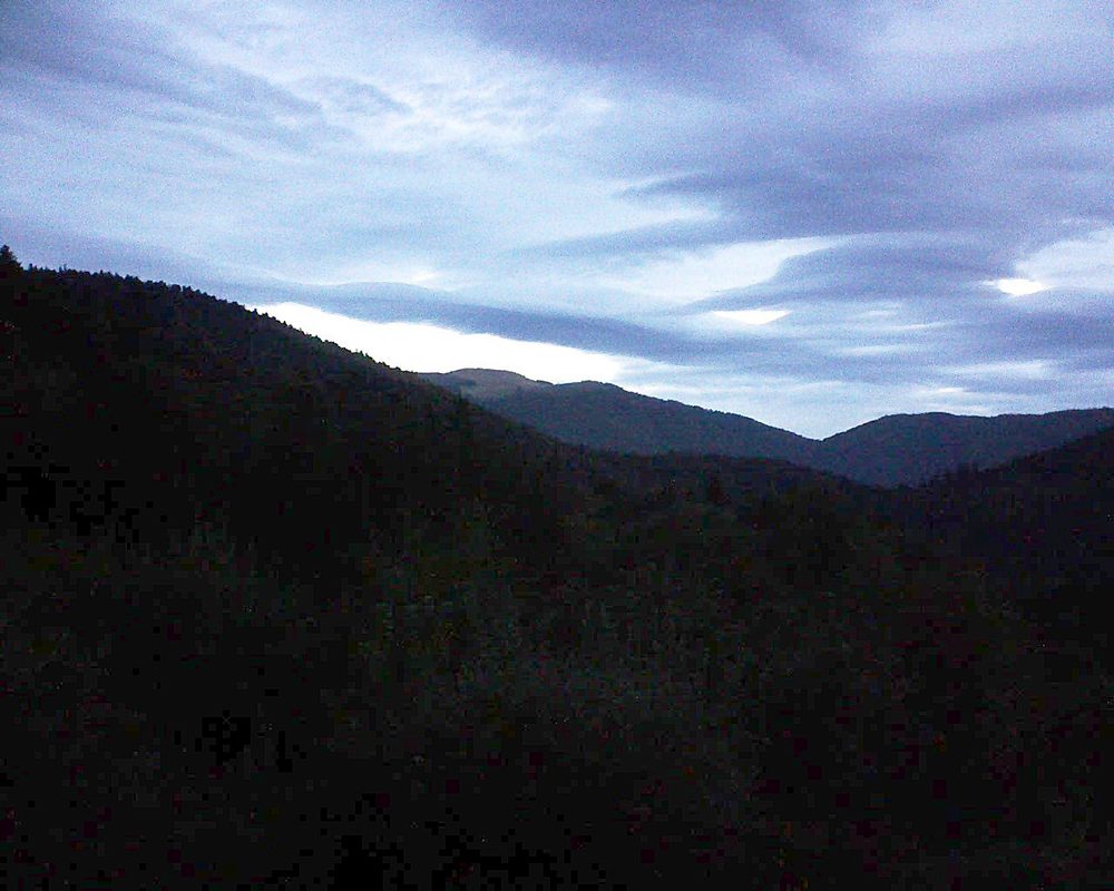 Le petit ballon vu depuis le Domaine Langmatt à Murbach le 27.08.2018 à 06:30 Le petit ballon (Alsace, Vosges) le 27.08.2018 à 06:30