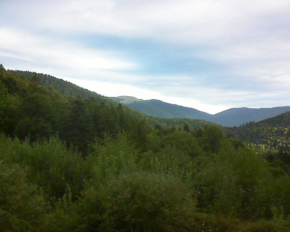 Le petit ballon vu depuis le Domaine Langmatt à Murbach le 27.08.2018 à 08:15 Le petit ballon (Alsace, Vosges) le 27.08.2018 à 08:15