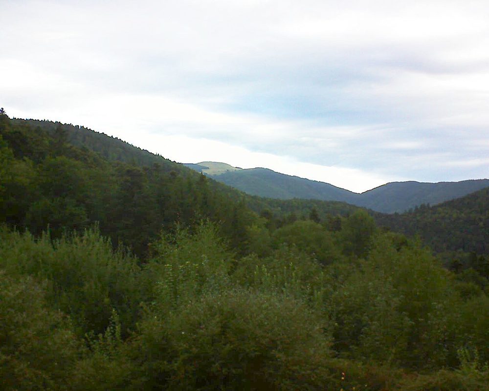 Le petit ballon vu depuis le Domaine Langmatt à Murbach le 27.08.2018 à 08:30 Le petit ballon (Alsace, Vosges) le 27.08.2018 à 08:30