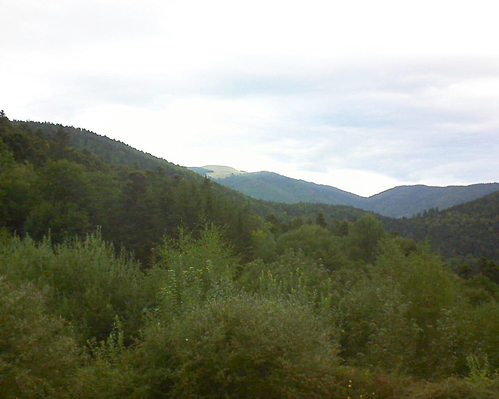 Le petit ballon vu depuis le Domaine Langmatt à Murbach le 27.08.2018 à 08:45 Le petit ballon (Alsace, Vosges) le 27.08.2018 à 08:45