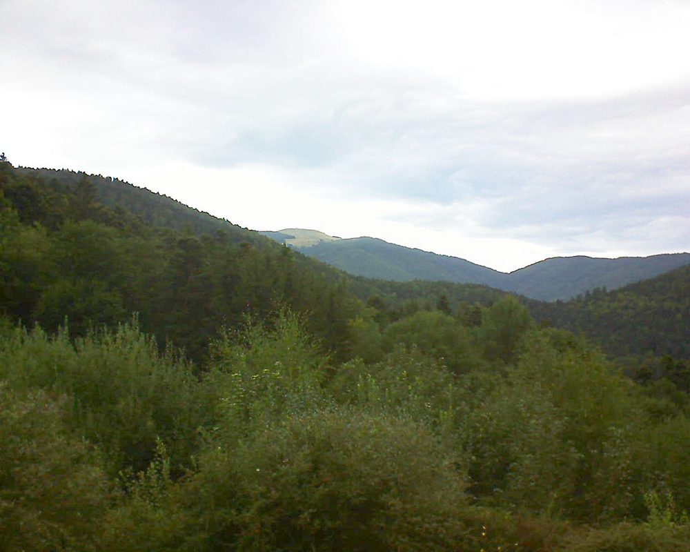 Le petit ballon vu depuis le Domaine Langmatt à Murbach le 27.08.2018 à 09:00 Le petit ballon (Alsace, Vosges) le 27.08.2018 à 09:00