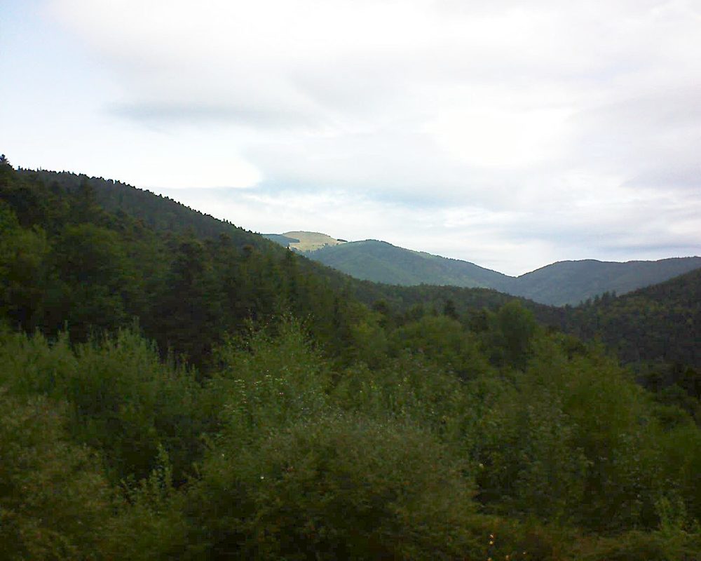 Le petit ballon vu depuis le Domaine Langmatt à Murbach le 27.08.2018 à 11:00 Le petit ballon (Alsace, Vosges) le 27.08.2018 à 11:00