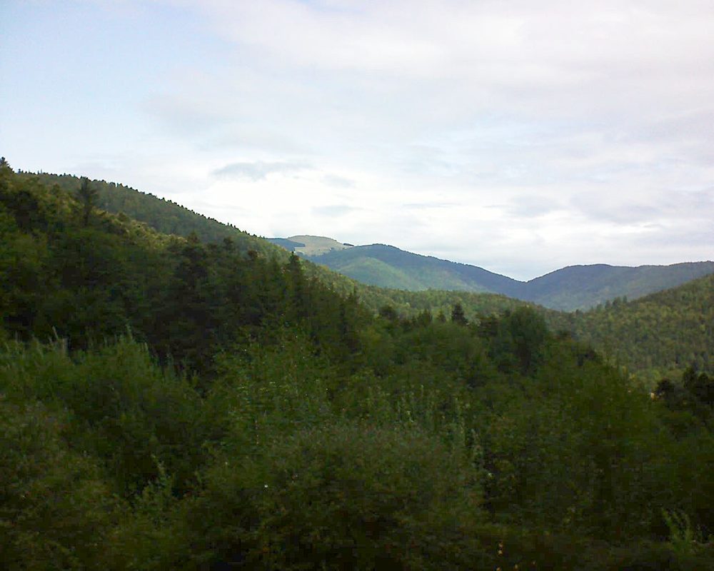 Le petit ballon vu depuis le Domaine Langmatt à Murbach le 27.08.2018 à 12:00 Le petit ballon (Alsace, Vosges) le 27.08.2018 à 12:00