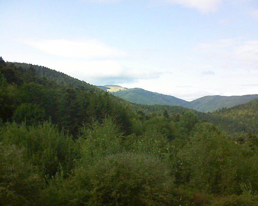 Le petit ballon vu depuis le Domaine Langmatt à Murbach le 27.08.2018 à 16:15 Le petit ballon (Alsace, Vosges) le 27.08.2018 à 16:15