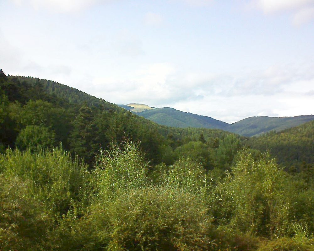 Le petit ballon vu depuis le Domaine Langmatt à Murbach le 27.08.2018 à 16:45 Le petit ballon (Alsace, Vosges) le 27.08.2018 à 16:45