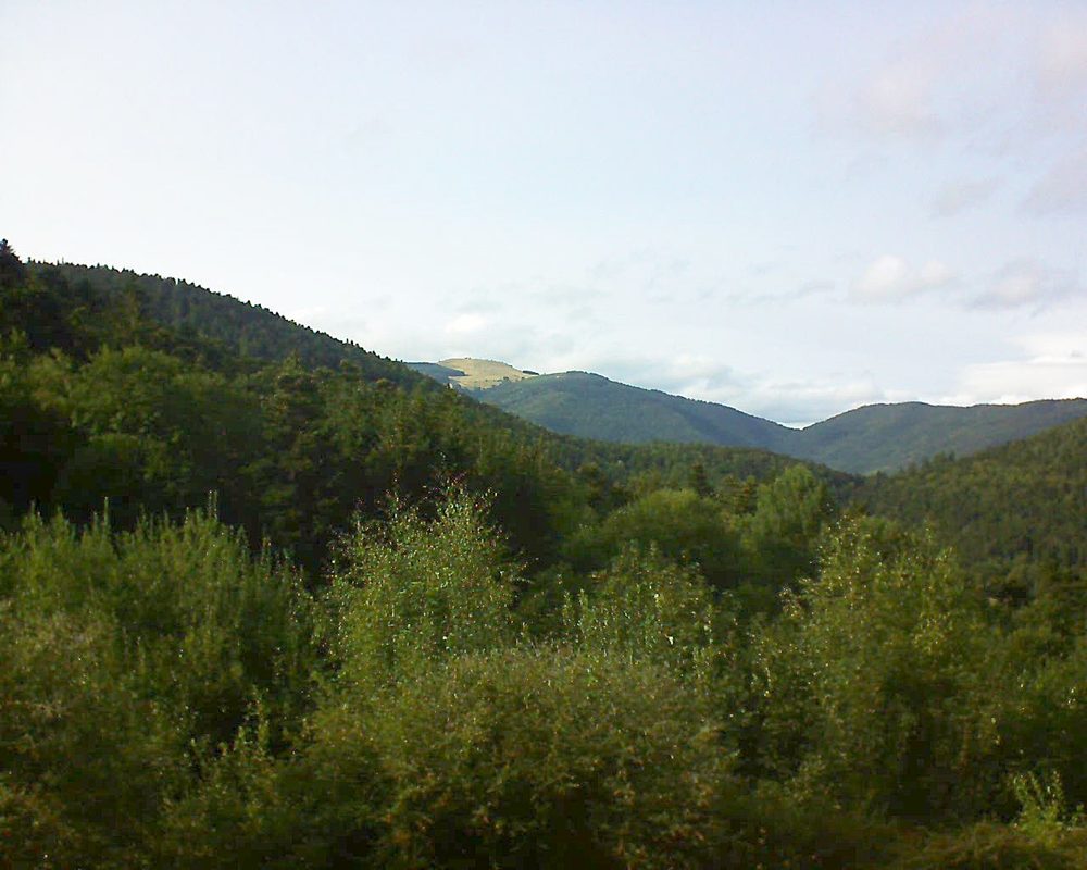 Le petit ballon vu depuis le Domaine Langmatt à Murbach le 27.08.2018 à 17:45 Le petit ballon (Alsace, Vosges) le 27.08.2018 à 17:45