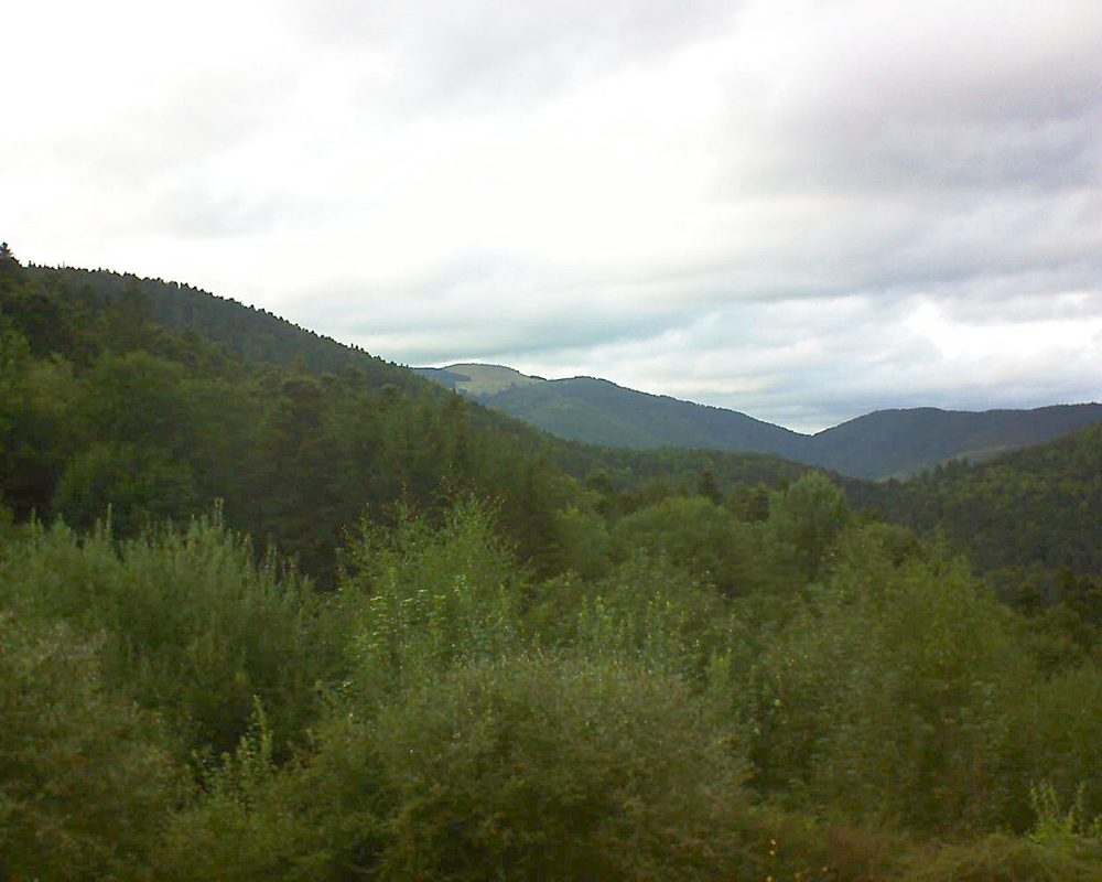 Le petit ballon vu depuis le Domaine Langmatt à Murbach le 27.08.2018 à 18:45 Le petit ballon (Alsace, Vosges) le 27.08.2018 à 18:45
