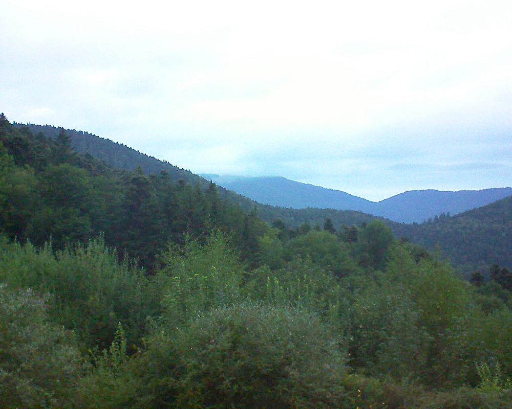 Le petit ballon vu depuis le Domaine Langmatt à Murbach le 28.08.2018 à 06:45 Le petit ballon (Alsace, Vosges) le 28.08.2018 à 06:45