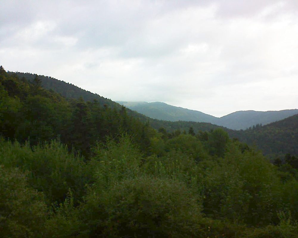 Le petit ballon vu depuis le Domaine Langmatt à Murbach le 28.08.2018 à 08:30 Le petit ballon (Alsace, Vosges) le 28.08.2018 à 08:30