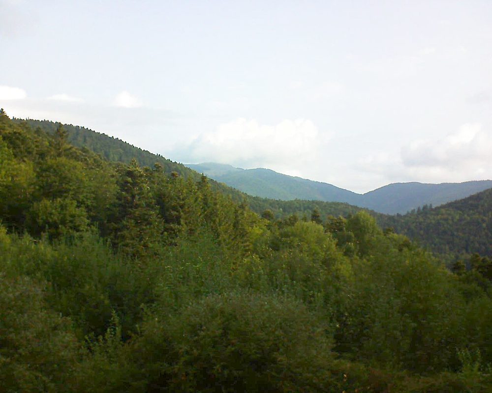Le petit ballon vu depuis le Domaine Langmatt à Murbach le 28.08.2018 à 09:15 Le petit ballon (Alsace, Vosges) le 28.08.2018 à 09:15
