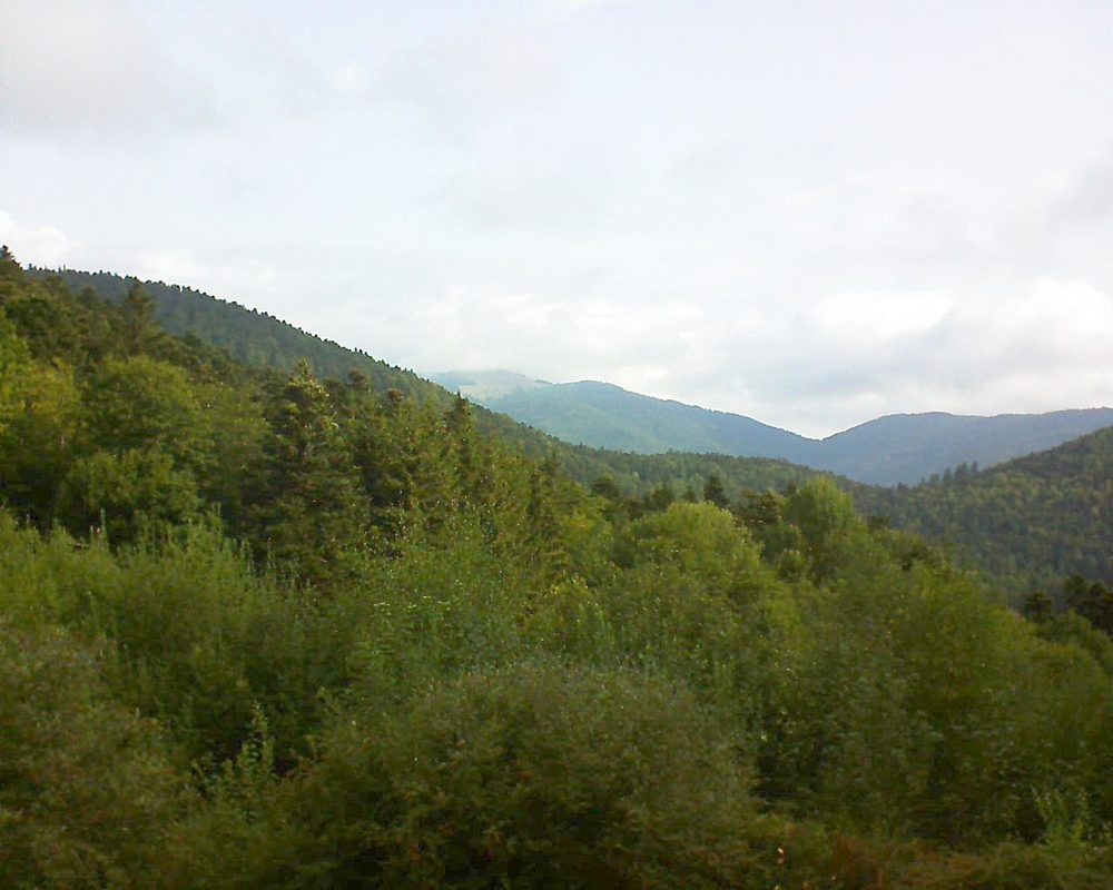 Le petit ballon vu depuis le Domaine Langmatt à Murbach le 28.08.2018 à 09:30 Le petit ballon (Alsace, Vosges) le 28.08.2018 à 09:30