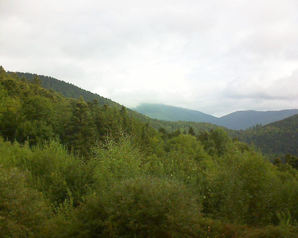 Le petit ballon vu depuis le Domaine Langmatt à Murbach le 28.08.2018 à 10:00 Le petit ballon (Alsace, Vosges) le 28.08.2018 à 10:00